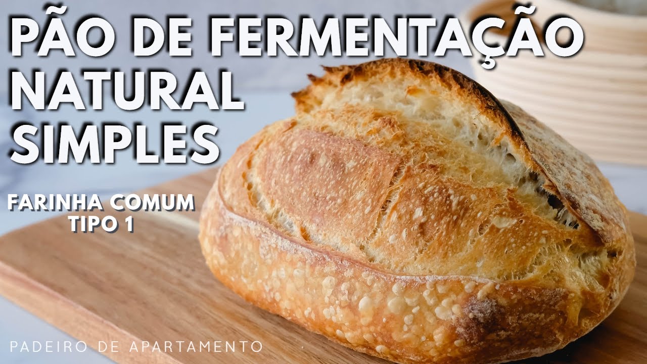 Pão Italiano com Fermentação Natural usando Farinha Comum Tipo 1