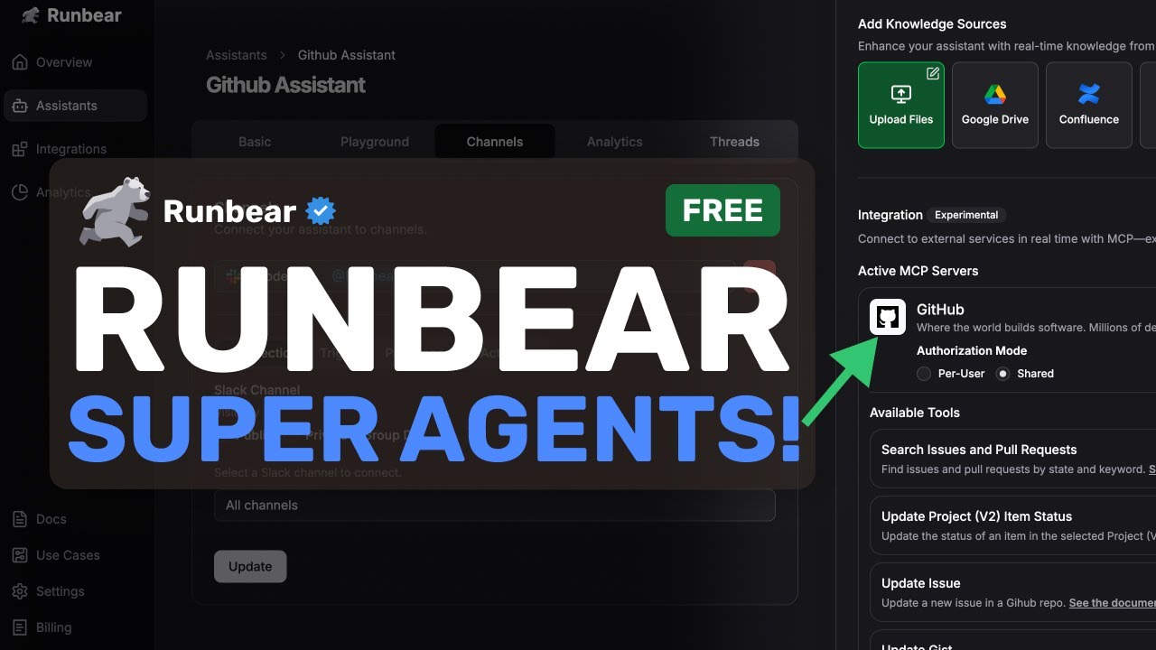 Runbear MCP Agents: EASILY Create SUPER AI Agent TEAMMATES for you! Integrate with Slack, Discord!
