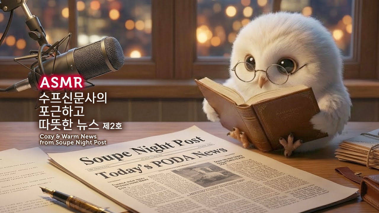 ASMR 소곤소곤 라디오 📰 수면은 '게으름'이 아니라 '저장' 버튼 - 포다뉴스 제2호 | 피아노 음악과 밤소리, 수면유도 동기부여
