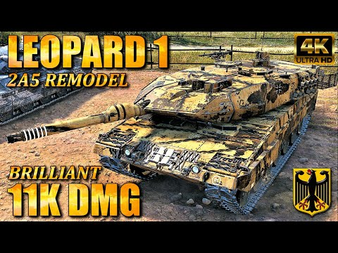 WoT Leopard 1 Gameplay (2A5 Remodel) 11k Dmg ♦ Medium Tank Review 4k UHD