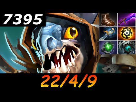 Dota 2 Slark 7395 MMR 22/4/9 (Kills/Deaths/Assists) Ranked Full Gameplay