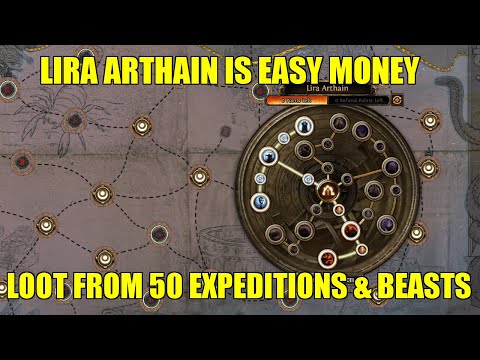 [POE 3.16]LIRA IS OP THIS LEAGUE - LOOT FROM 50 GILDED EXPEDITIONS/BEAST FARMING