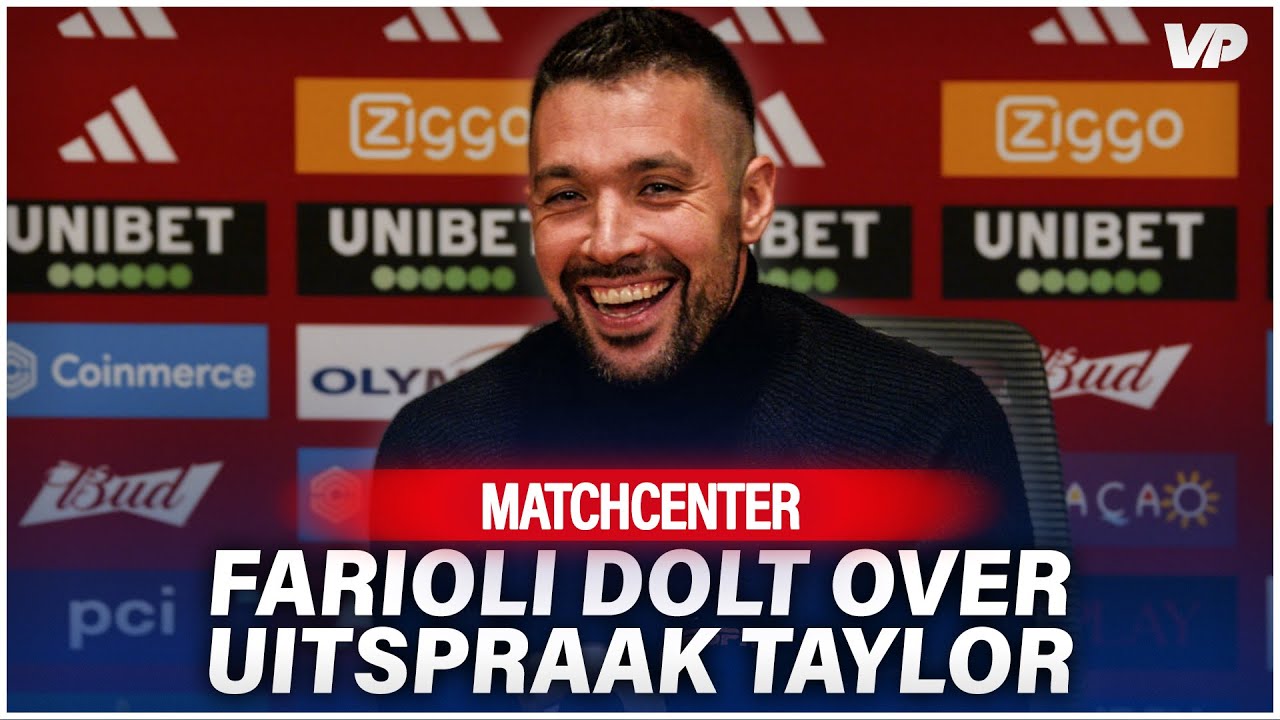 Thumbnail for article: Farioli lacht om Italiaanse uitspraak van Taylor na Ajax-zege