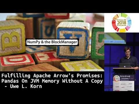 PyCon.DE 2018: Fulfilling Apache Arrow's Promises: Pandas On JVM Memory Without A Copy - Uwe L. Korn