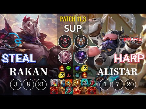 DFM Steal Rakan vs KT Harp Alistar Sup - KR Patch 11.3