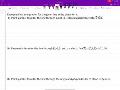 Labtube-(Elementary Linear Algebra)-Examples of Lines In R^3