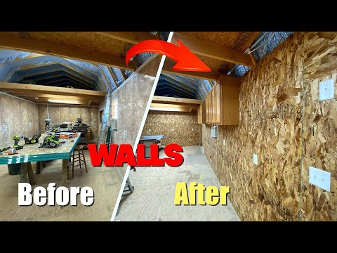 Sheathing the Interior Walls with OSB | Shed to Shop | Ep 7