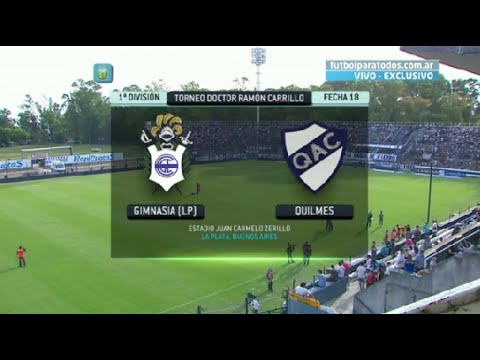 Fútbol en vivo. Gimnasia LP - Quilmes. Fecha 18. Torneo Primera División 2014. FPT.