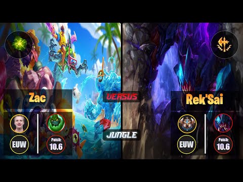 Jankos ZAC (Jungle) [Aftershock] VS REK'SAI - Challenger EUW Patch 10.6