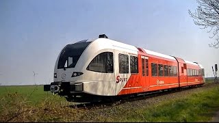 preview picture of video 'Arriva Triebwagen auf der Bahnstrecke Leer-Groningen'