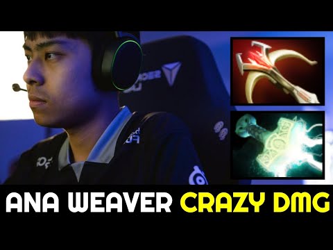 T1.ANA Crazy Damage Weaver with Daedalus & Mjollnir Build 7.32b Dota 2