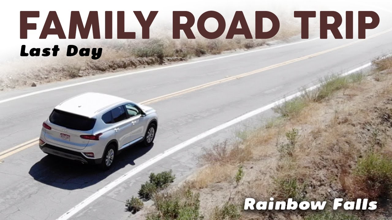 Family Road Trip in a Hyundai Santa Fe - Rainbow Falls - California Waterfalls