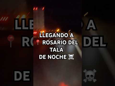 Llegando a Rosario del Tala de noche 🌙🏍️Seguí por la Ruta 12 y después la 39 a mi destino ☠️