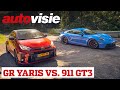 De ideale garage? | Toyota GR Yaris vs. Porsche 911 GT3 (2021) | Autovisie