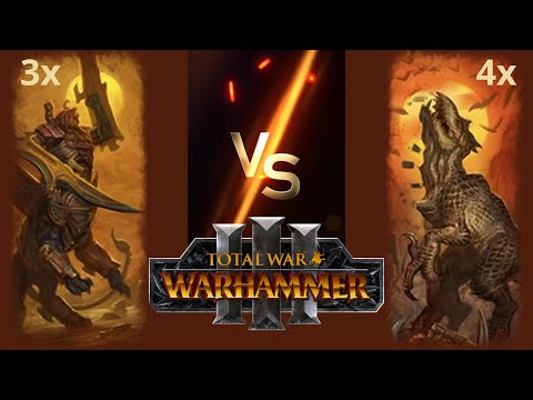 Can 4 Feral Carnosaurs Beat 3 Necrosphinxes in Total War: Warhammer 3?
