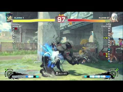 GiPie [ElFuerte] vs syosyou [Bison] SSF4 Japanese Online Ranked Matches - TRUE-HD