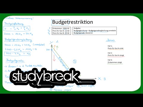 Budgetrestriktion, Budgetgleichung, Budgetgerade | Mikroökonomie