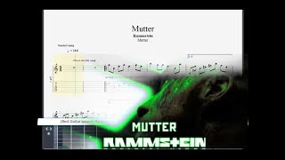 ( Best Guitar Lesson ) Rammstein - Mutter  ( slow speed for lesson )