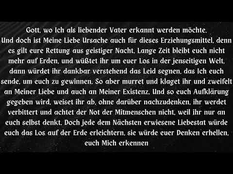 MAHNUNG ZUR LIEBE ..... ERZIEHUNGSMITTEL ....