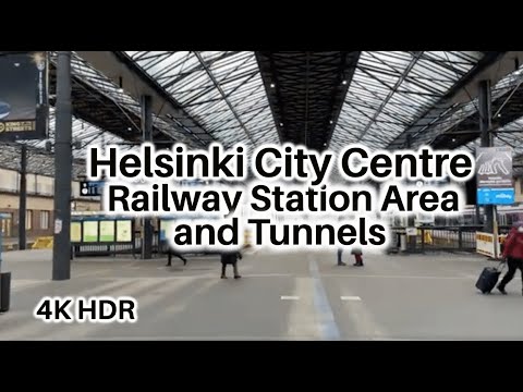 [4k] Walk at Helsinki City Centre, Tunnels and Railway station area! Dangerous  #helsinki #walking