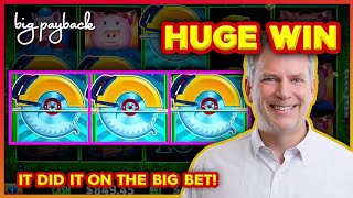 My FIRST $25/Spin 3 Buzz Saws!! Huff N' More Puff Slots - HUGE WIN!