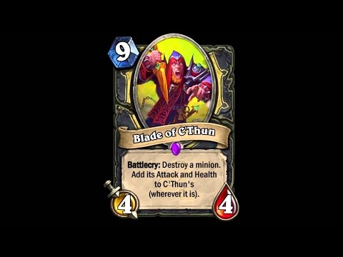 Hearthstone : Epic Brann / Blade of C'Thun on Deathwing !!! (82 DMG)