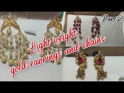LIGHT WEIGHT GOLD EARRINGS AND JEWELLERY-Part-2