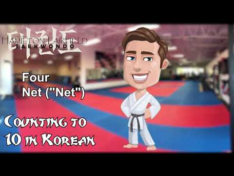 Counting from 1 to 10 in Korean