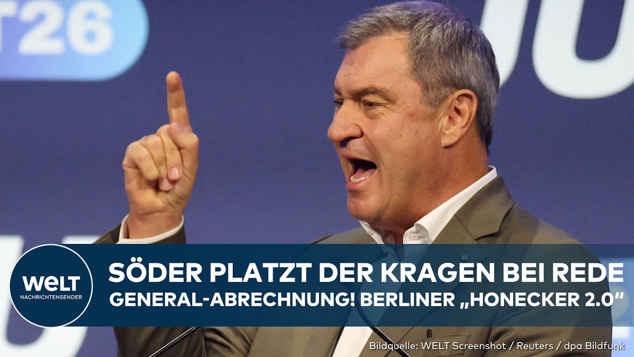 BONN: Söder platzt der Kragen! CSU-Chef knallhart bei Rede vor der Jungen Union
