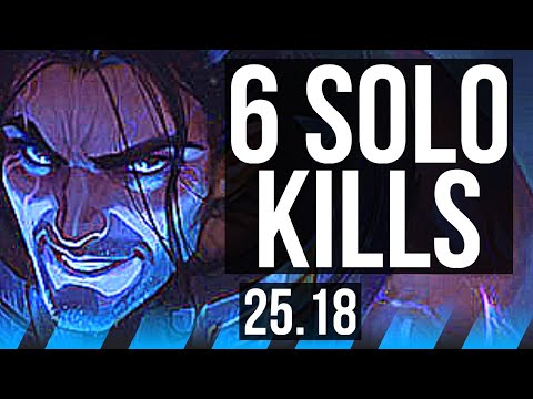 SYLAS vs AZIR (MID) | 6 solo kills, 13/4/16, Legendary | KR Master | 25.18