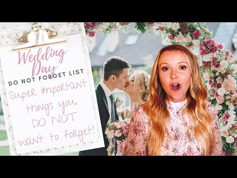 10 Important Things You Will Forget on Your Wedding Day