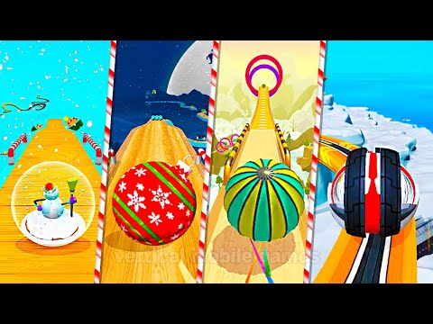 Going Balls vs Sky Rolling Balls vs GyroSphere Evolution vs Action Balls - Squid Race Who Would Win?