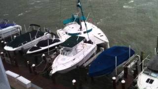 preview picture of video 'Crazy unmanned boat crashes into mine during wind storm on Marco Island FL'