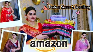 Amazon Unlimited Brand Sale upto 50%-80% off Festive Saree & Earrings @PoojaRikichoyal 