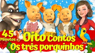 Download lagu 🔴 Os Três Porquinhos e o Lobo Grande Mau 🔴🐷🐺 I Oito Contos I Contos de fadas encantadores mp3