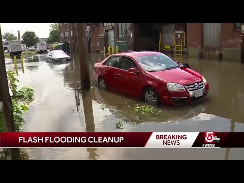 Vehicle rescues in Everett after flash flooding from storm