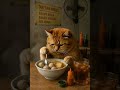 An Adorable Orange Tabby Cat Is Eating Delicious Food Ai Aiart Cat Pets Foodie Shop Funny