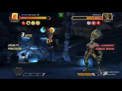 Cosmic ghost rider s2 | cosmic ghost rider vs warlock | GAMING X | MARVEL CONTEST OF CHAMPIONS