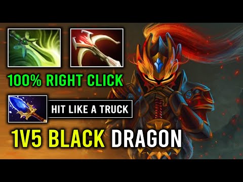 How to Solo Mid Dragon Knight 1v5 Rambo Hit Like a Truck with Butterfly Crit Dota 2