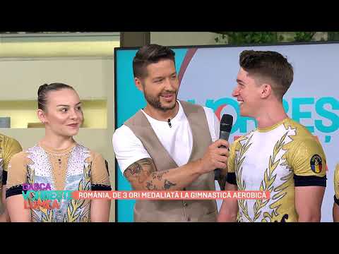 România, de 3 trei ori medaliată la gimnastică aerobică