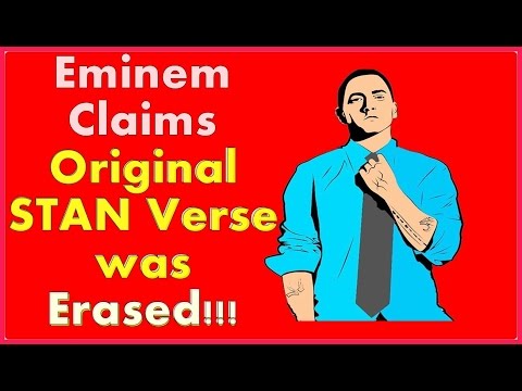 Eminem claims original "Stan' Verse was Erased!