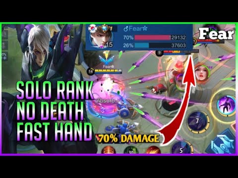 Solo Rank GamePlay | No Death And Fast Hand By Top 1 Supreme + EX Top 1 Global | Fear MLBB