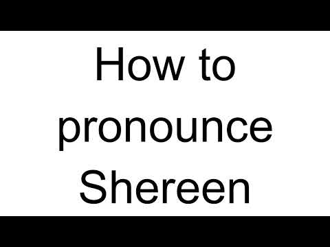 How to Pronounce Shereen (Arabic)