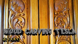Wood Carving Double Door Fullwork Vtomb