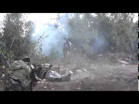 استهداف تحركات عناصر قوات النظام في جبل الأكراد بواسطة قاذف آر بي جي من قبل فرقة عاصفة الحزم