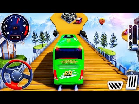 Impossible Bus Stunt 3D - Crazy Bus Mega Ramp Impossible - Bus Games - Android Gameplay - Gaming