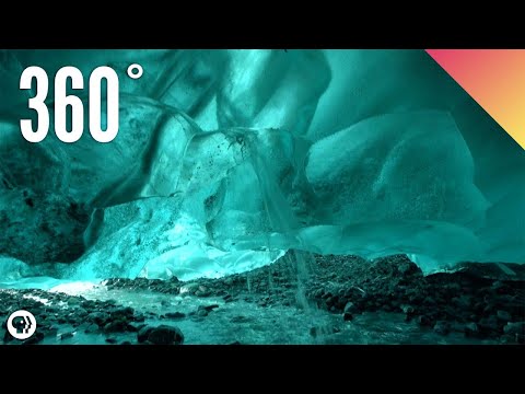 360˚ Inside an ICE CAVE!! Video