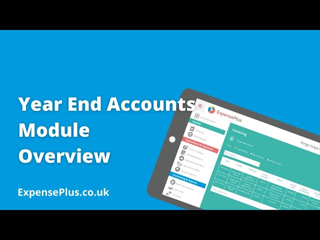 Year End Accounts Module Overview - title board