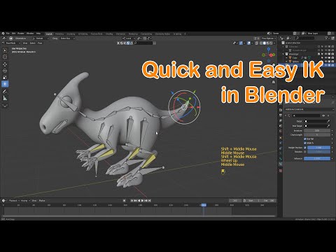 Quick and Easy IK (Inverse Kinematics) in BLENDER