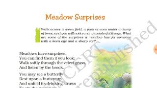 Meadow surprises poem with QUESTIONS ANSWERS class 7th Ncert English